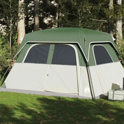 Image de vidaXL Tente familiale pour 6 personnes Vert Étanche
