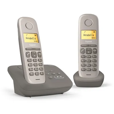 Produktbild von Gigaset AL170A Duo, DECT-Telefon, Kabelloses Mobilteil, Freisprecheinrichtung, 50 Eintragungen, Anrufer-Identifikation, Schwarz