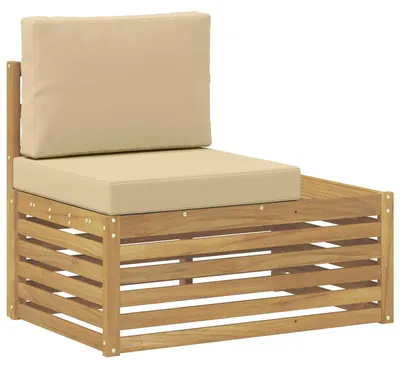 Produktbild von vidaXL Outdoor Endsofa Weiß 91 x 63 x 73 cm Massivholz Akazie