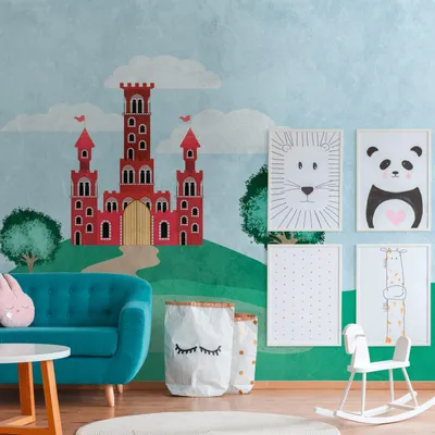 Obrázek produktu pro Profhome 382991-GU Fotovliestapete Kindervliestapete blau rot grün weiß 3,71 m x 2,8 m