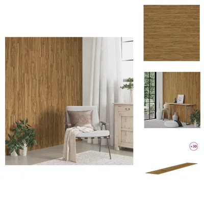 Zdjęcie produktu dla vidaXL Panele ścienne drewnopodobne brązowe PVC 4,12 m² - Panele ścienne