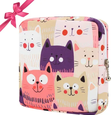 Produktbild von Menstruationset für Mädchen, kleine Reisekosmetiktasche, Kosmetiktasche, Reisetasche, Geschenk mit Reißverschluss