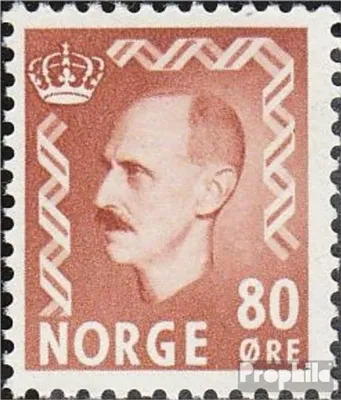Produktbild von Briefmarken Norwegen 1950 Mi 368 mit Falz Freimarken: Posthorn/Haakon