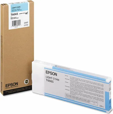 Produktbild von Epson Singlepack Light Cyan T606500, 220 ml, Cyan, Tinte auf Pigmentbasis, 220 ml, 1 Stück(e), Einzelpackung