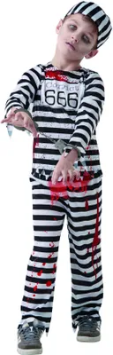 Produktbild von Kinder Zombie Sträfling Kostüm
