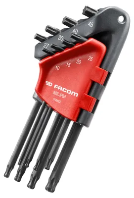 Immagine prodotto di Set di 8 chiavi Torx in valigetta FACOM - 10-15-20-25-27-30-40-45 mm - 89S.JP8APB