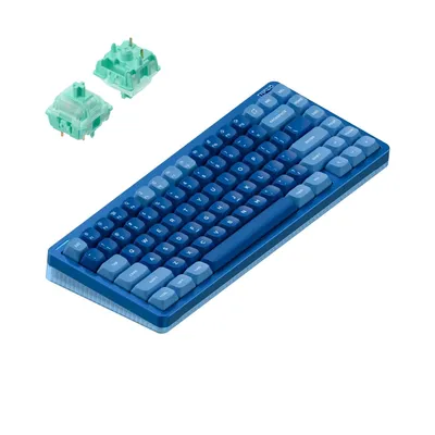 Obrázok produktu pre Bezdrôtová mechanická klávesnica Nuphy Halo75 v2, QWERTY US, Bluetooth 5.1 / 2,4 GHz, Blue Lagoon Mint Switch