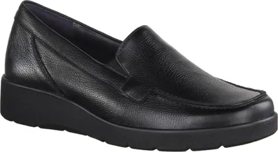 Produktbild von Semler Melanie M1015-001 Damenslipper, Leder, Schwarz, bequem, gestrobelt - Damenschuhe Bequeme Ballerina / Slipper, Schwarz, leder (softina)