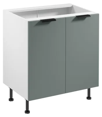 Obrázok produktu pre Dolná dvojdverová skrinka SALERNO - šírka 80 cm, biela / zelená