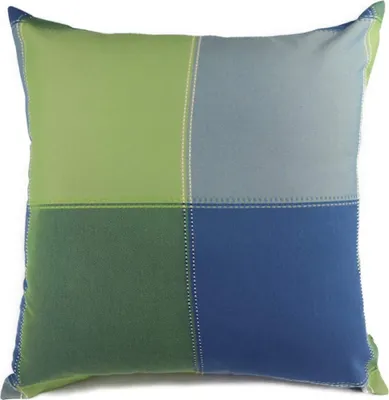 Produktbild von Kissenhülle Kissenbezug Dekokissen Karomuster Geschenkidee 50 x 50 cm Grün/ Blau