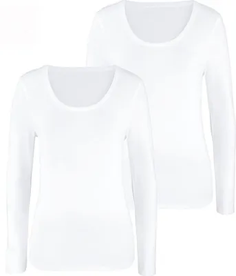 Produktbild von VIVANCE Langarmshirt weiß Größe 36/38