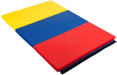 Produktbild von Spordas bunte faltbare Turnmatte mit Klettverschluss für Kinder