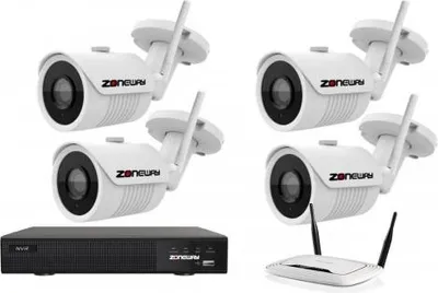 Obrázek produktu pro 4MPx WIFI kamerový IP set - 4x NC950+, NVR3016| ZONEWAY 4-NC950+3016