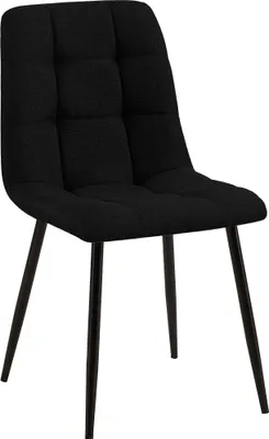 Produktbild von CLP Esszimmerstuhl Tilde Bezug gepolstert gesteppt mit Rückenlehne bis 150 kg schwarz Material Stoff