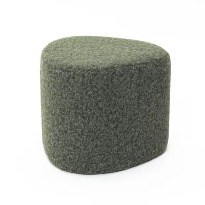 Produktbild von Sitzhocker Grün, B42 x H35 x T42 cm, Moderne Polsterhocker für Wohnzimmer