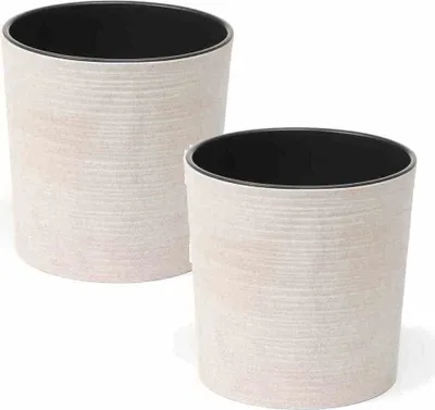 Produktbild von SIENA GARDEN Pflanzgefäß LOCON 2er-Set 30 cm weiß