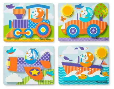 Produktbild von Adamigo FIRST PLAY Holzpuzzles Fahrzeuge 4 Teile