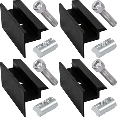 Produktbild von Befestigungsklemmenset schwarz für 1 Solarmodul