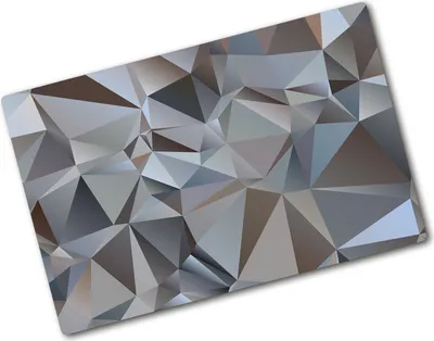 Produktbild von Tulup Glas Herdabdeckplatte - 80x52 cm - Glaskeramikkochfeld-Abdeckung Spritzschutz Glasabdeckplatte - Einteilig - Kunst: Modern & Klassisch - Abstrakte Dreiecke - Grau