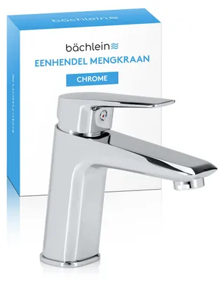 Productafbeelding van Badkamerkraan in klassieke look, ééngreeps mengkraan met accessoires