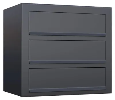 Produktbild von Wandbriefkasten Cube for Three in Anthrazit