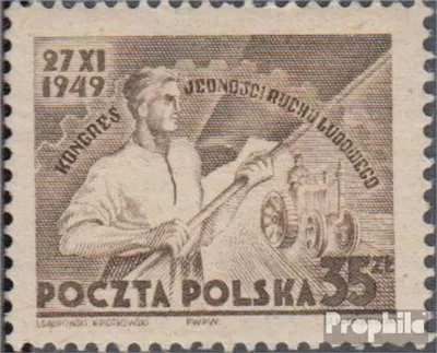 Produktbild von Briefmarken Polen 1949 Mi 542 postfrisch Bauernbewegung