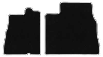 Productafbeelding van Velours automatten voor Fiat Ducato II 1994-2006 – 2-delig, zwart/zilver, op maat – Wielganizator CARLUX