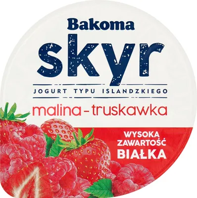 Obrázek produktu pro Jogurt Skyr Malina Truskawka Bakoma 150 g