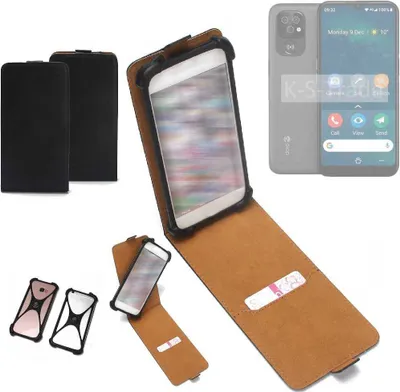 Produktbild von K-S-Trade Handyhülle Schutzhülle kompatibel mit Doro 8100 Hülle Case Cover Flip Style Bumper schwarz 1x