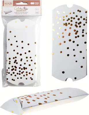 Immagine prodotto di Scatole regalo Golden Dots 15x8cm 5 pezzi Happy Color 6722