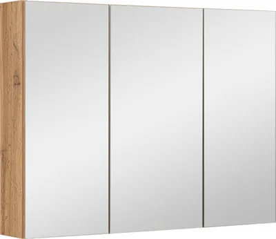 Zdjęcie produktu dla Szafka łazienkowa z lustrem lustrzana wisząca do łazienki dąb wotan 80 cm