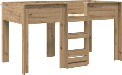 Image de vidaXL Lit superposé pour enfants Chêne Artisan 80 x 200 cm Bois composite