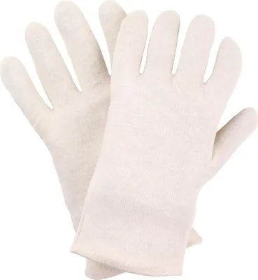 Imagen del producto de Guante de algodón, color blanco natural, talla 10 (precio por par)