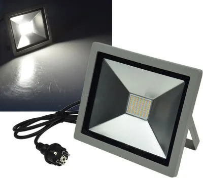 Produktbild von ChiliTec LED-Fluter SlimLine CTF-SLT 50 silber 50W, 3200lm, 4000K, neutralweiß, IP44