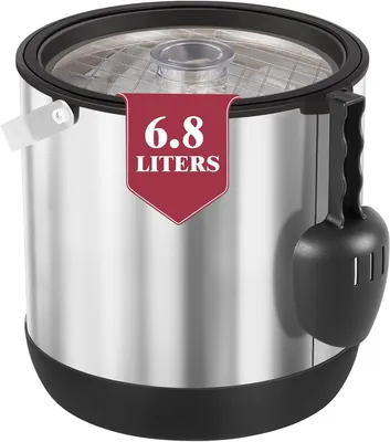 Productafbeelding van IJsblokjeshouder van 6,8 liter - Deksel en schep - Roestvrij staal - BPA-vrij - Dubbelwandig - Geïsoleerd - Cocktailbar en feestjes