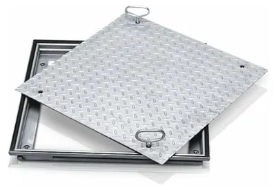 Produktbild von Zarges Aluminium Schachtabdeckung mit verzinkter Stahldeckplatte 1000 mm x 1000 mm