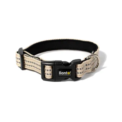 Produktbild von lionto Katzenhalsband reflektierend, gepolstert & verstellbar aus Nylon und Neopren, XS (20–30 cm), beige