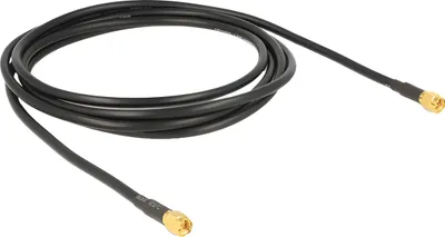Produktbild von Delock - Antennenkabel - SMA (M) zu SMA (M) - 2 m - LMR-195 - Schwarz