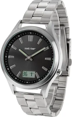Produktbild von Zeit-Bar Funk-Armbanduhr Herren, mit Datums- und Sekundenanzeige
