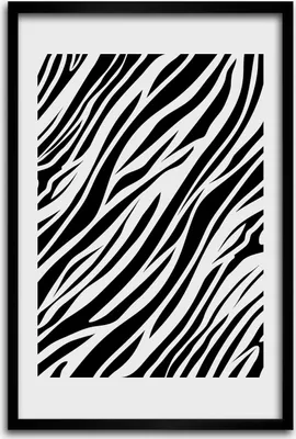 Produktbild von Bild - Bilderrahmen - 40 cm x 60 cm - MDF - Rahmen - Wandkunst - Zebra Hintergrund
