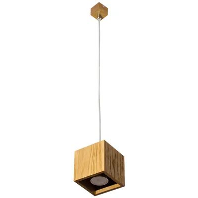 Produktbild von LED Wood | Pendelleuchte, Deckenlampe, LED, Eiche, Schirm, 10x10 cm, für Wohnzimmer, Küche, Esstisch