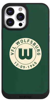 Produktbild von NIVOCASE Handyhülle für Apple iPhone 13 Pro Max  Hülle NIVOpure Case Schwarz Offizielles Lizenzprodukt VfL Wolfsburg 80 Jahre