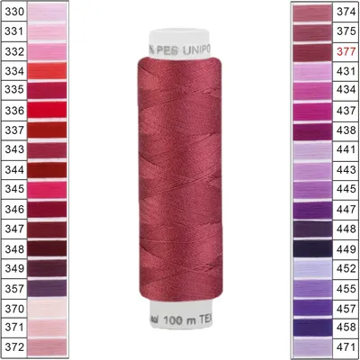 Produktbild von Nähgarn 10 x 100m Unipoly 120 Tex14x2 Universalnähgarn Allzweckgarn Polyester 2v6 Farbwahl, Farbe:377
