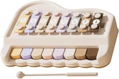 Productafbeelding van Kinder Xylofoon Piano - Muziekinstrument Speelgoed - Vroeg Leren Muziek - 2-in-1 Piano en Xylofoon