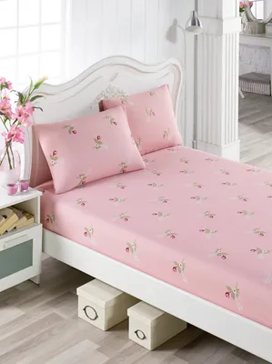Immagine prodotto di L'Essentiel Linge de Maison, Alanur - Rosa, set lenzuolo singolo, rosa, 65% COTONE / 35% POLIESTERE, 100 x 200 cm
