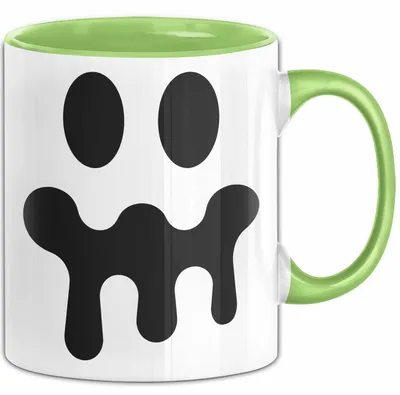 Produktbild von Lächeln Halloween Feier Tasse Geschenk Lustige Geschenkidee Spruch (Grün)