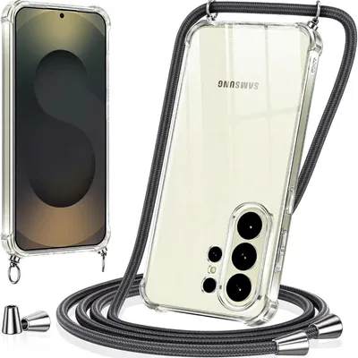 Produktbild von Handykette für Samsung Galaxy A55 5G Case zum umhängen Schutzhülle Kordel Handy Hülle, Halsband Grau