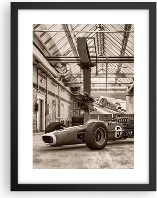 Produktbild von Gerahmtes Poster - Schwarzer Rahmen - Formel 1 Rennen Retro - 30x40 cm - Wand Bild - Wanddeko - Wandbilder - Kunstposter - Wandposter - Bilderrahmen - Bilder - Kunstdruck - P2BPA30x40-4918