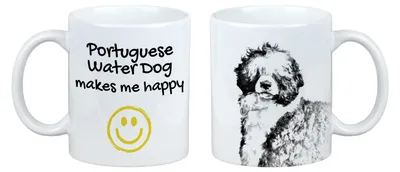 Zdjęcie produktu dla Portugalski pies wodny - kubek z motywem psa, wesoły kubek dla miłośników psów, spersonalizowany produkt marki Art-Dog