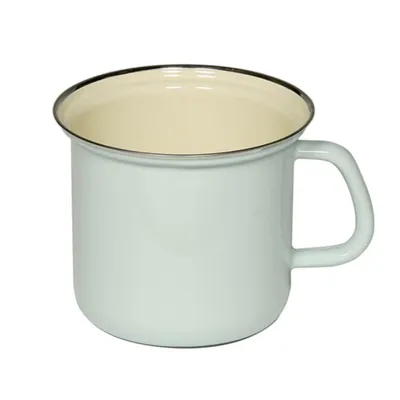 Obrázok produktu pre Hrniec Riess s chrómovým okrajom Ø14cm 1,5 litra Smalt Classic Pastelová tyrkysová